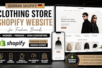 german shopify clothing store, shopify website for fashion store, clothing store