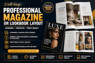 design a professional company magazine or lookbook layout
