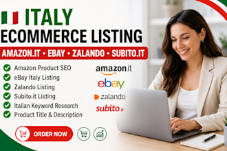 do italy amazon product SEO, italy ebay listing, zalando listing, subito listing