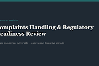 assess your financial services regulatory, risk or customer issue