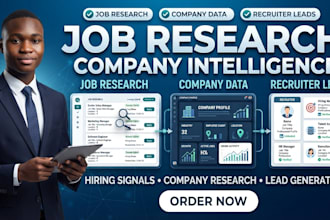 job research target company intelligence and recruiter lead generation