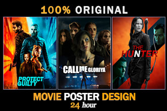 design unique movie poster, film poster and game posters