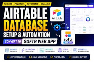 setup airtable airtable database airtable automation convert to softr web