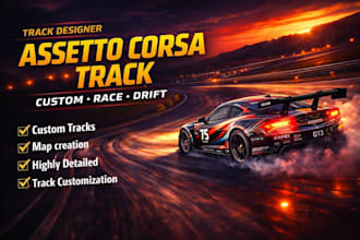 create custom assetto corsa track, assetto corsa livery, drift track and car mod