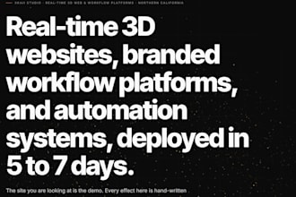 build a real time 3d website with custom webgl no templates or page builders