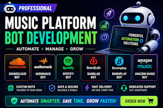 soundcloud bot audiomack bot spotify bandlab bot boomplay bot amazon music bot