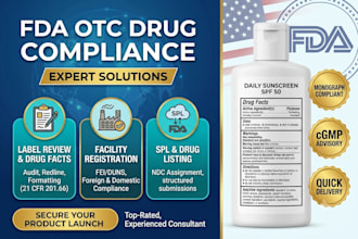 be your fda otc compliance consultant for drug labels and registration