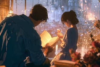 create romantic couple illustrations for books