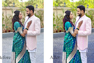 professionally edit and retouch your wedding photos