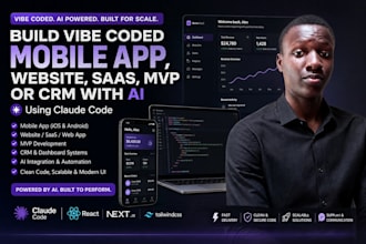 build vibe coded mobile app website mvp crm as a vibe coder using claude code