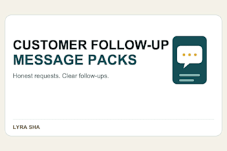 write customer follow up and review request messages