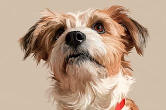 draw your dog or any pets into cartoon