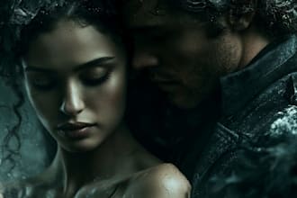 fantasy book cover, dark romance, book cover design