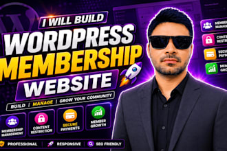 develop wordpress membership website