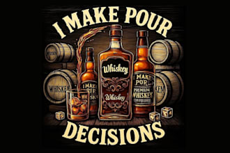 do high quality beer logo vintage retro t shirt  design