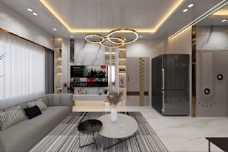 design residential interior,modern apartment ,airbnb,penthouse render,basement