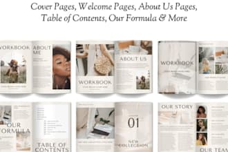 create a clean professional canva ebook and canva workbook layout and formatting
