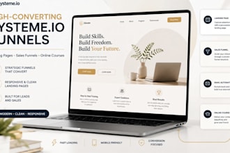 setup german systeme io sales funnel landing page online course website design