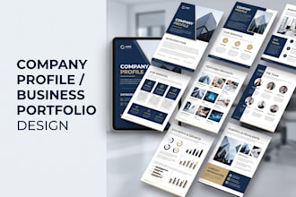 design a professional company profile or business portfolio PDF