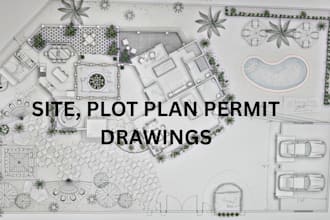 site plan, plot plan, construction drawing and permit drawings for city permit