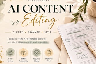 edit and proofread ai generated content for natural style