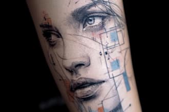 design a modern and minimalist tattoo design