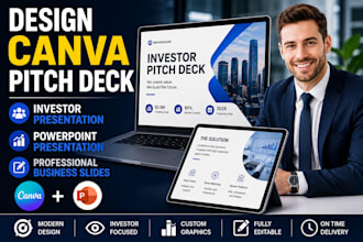 design canva pitch deck investor presentation powerpoint presentation