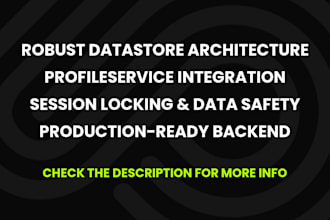 build robust roblox datastore and backend systems for your game