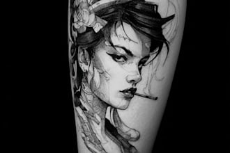 amazing tattoo design, realistic sleeve tattoo design