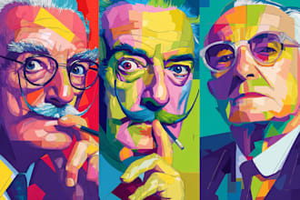 draw wpap pop art sport potrait