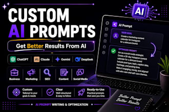 create custom ai prompts for business marketing and content