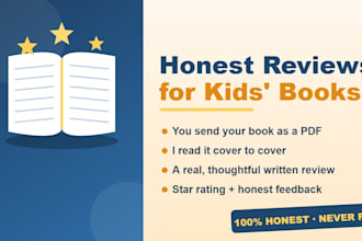 read your childrens book and write an honest review