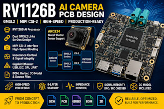 design high speed rv1126b camera gmsl2 camera mipi csi2 pcb, impedance control