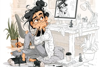 create cartoon illustrations, 2d cartoon character designs