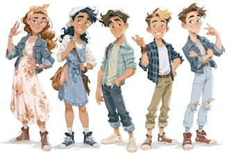develop a 2d cartoon character for you