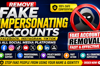remove impersonating account facebook instagram tiktok under dmca