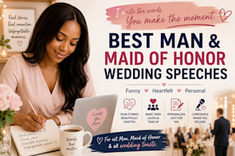 write your best man or maid of honor weeding speach
