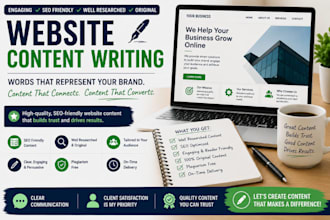 write your website content
