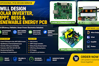 design solar inverter, mppt, bess and renewable energy pcb