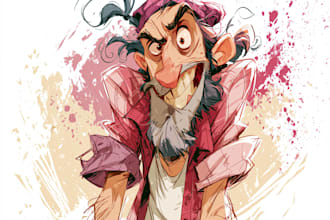 2d cartoon character design or illustration