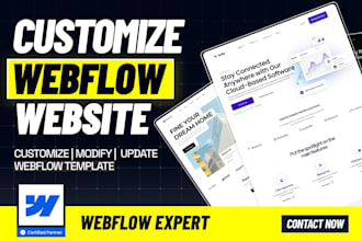 customize, modify and update your webflow template, webflow expert