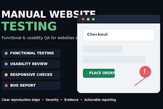 manually test your website and report bugs