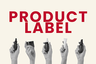 design box label design, product label design, dieline for any product