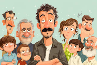 create a custom cartoon caricature illustration