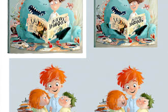 children book cover and children book illustrations