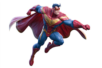 do a superhero character art