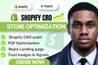 do shopify cro replo landing page and product page design