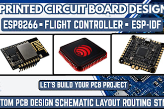 design flight controller, esp idf, esp8266, stm32 and custom pcb, routing pcb