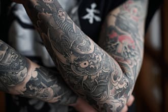 design a japanese tattoo art design