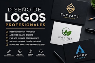 diseñaré un logo profesional, moderno para tu marca